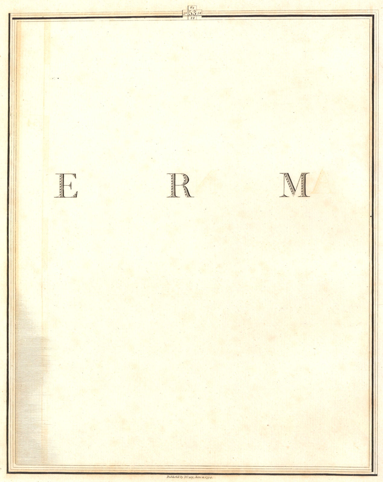 NORTH SEA. German Ocean. Section 54. CARY 1794 old antique map plan chart